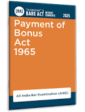 Taxmann Bare Act Without Comments Payment of Bonus Acts 1965 (AIBE) Edition 2025