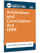Taxmann Bare Act Without Comments Arbitration and Conciliation Act 1996 (AIBE) Edition 2025