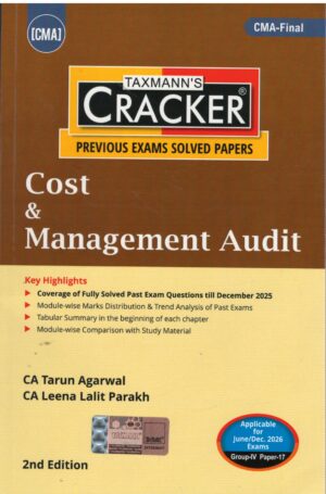 Taxmann Cracker CMA Final Cost & Management Audit By CA.Tarun Agarwal For June 2026 /Dec.2026 Exam