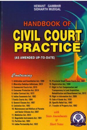 LRC Handbook of Civil Court Practice As Amended up to Date By Hemant Gambhir ,Sidharth Mudgal Edition 2026