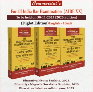 Commercial Diglot Bare Act Students Edition For All India Bar Exam BSA , BNA ,BNSS ,Without Notes Edition 2026