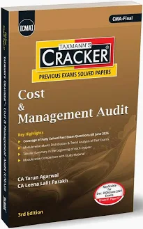 Taxmann Cracker CMA Final Cost & Management Audit By CA.Tarun Agarwal For Dec.2026/June 2027 Exam