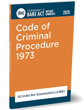 Taxmann Bare Act Without Comments Code Of Criminal Procedure 1973 (AIBE) Edition 2025