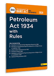 Taxmann Bare Act with Section Notes Petroleum Act 1934 with Rules Edition 2026