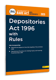 Taxmann Bare Act with Section Notes Depositories Act 1996 With Rules Edition 2026