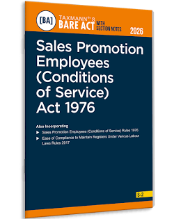 Taxmann Bare Act with Section Notes Sales Promotion Employees (Conditions of Service) Act 1976 Edition 2026