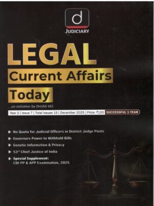 Drishti Judiciary Legal Current Affairs December. 2025