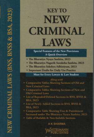 Whitesmann Key To New Criminal Laws By A K Sharma Coat Pocket Edition 2027