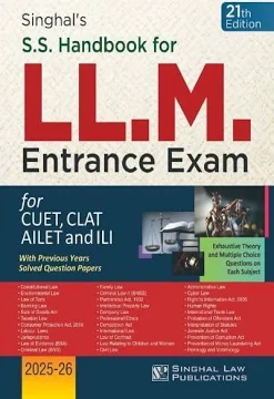 Singhal's S S HandBook For LLM Entrance Exam Based on New Syllabus Edition 2025-26