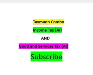 Taxmann Combo Income Tax AND Good and Services Tax (AI)