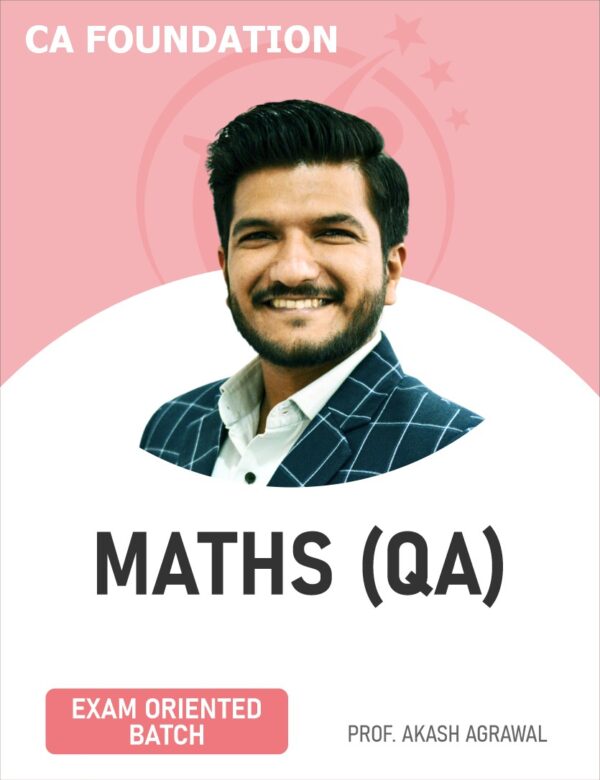 BB Virtuals CA Foundation Maths (QA) (Exam Oriented) Jan, May 26 & onwards Exams