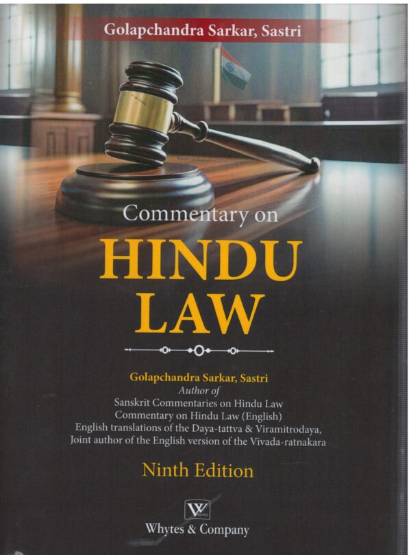 Whytes & Co Commentary on Hindu Law By Golapchandra Sarkar, Sastri 9th Edition 2026