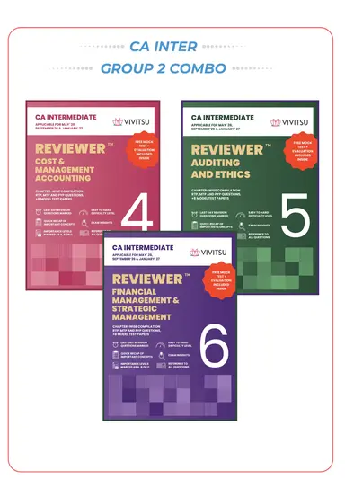 Vivitsu CA Inter Combo Group-2 Reviewer Cost & Management Accounting (4), Auditing and Ethics (5),Financial Management & strategic Management (6) Applicable For May 26 Sept.26 And January 2027