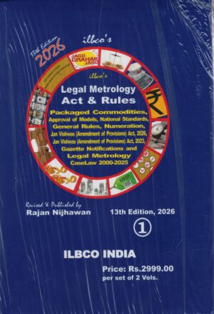 ILBCO india Legal Metrology Act & Rules By Rajan Nijhawan In 2 Vol.13th Edition 2026