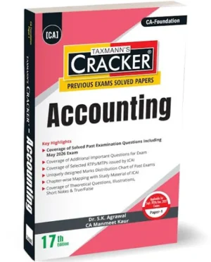 Taxmann Cracker Accounting for CA Foundation Paper 1 New Syllabus by S k Agrawal & Manmeet Kaur Applicable Sept.2026/Jan.2027 Exam 17th Edition