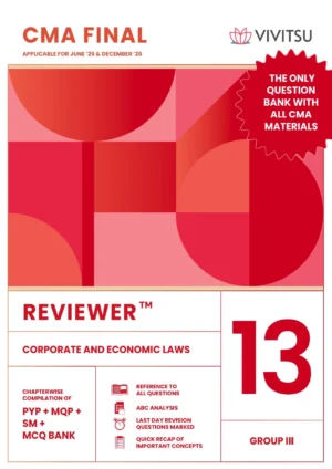 Vivitsu CMA Final Reviewer Corporate and Economic Laws (13) Strategic Financial Management (14) Direct Tax Laws and International Taxation (15) Strategic cost management (16) Applicable For june 2026 /Dec.2026