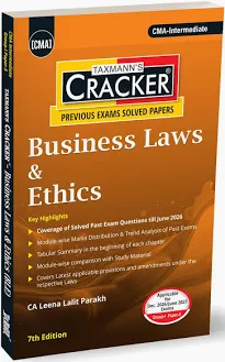 Taxmann CMA Inter Cracker Business Laws & Ethics CA Leena Lalit Parakh Dec 26 / June 27 Exam 7th Edition 2026