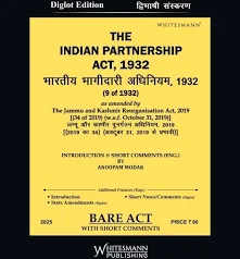 Whitesmann Bare Act The Indian Partnership Act 1932 diglot Edition 2026