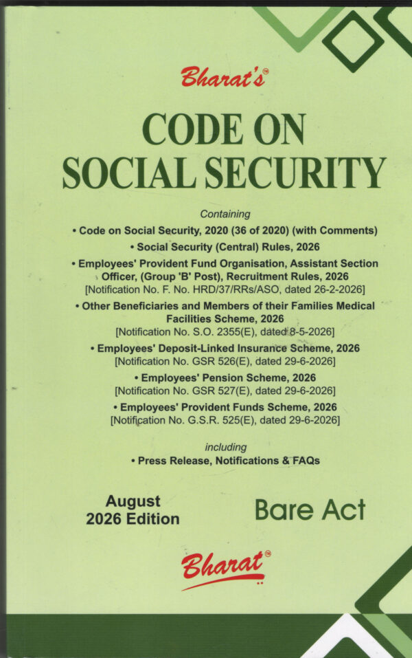 Bharat's Code on Social Security by Bharat Law House, August 2026 Edition