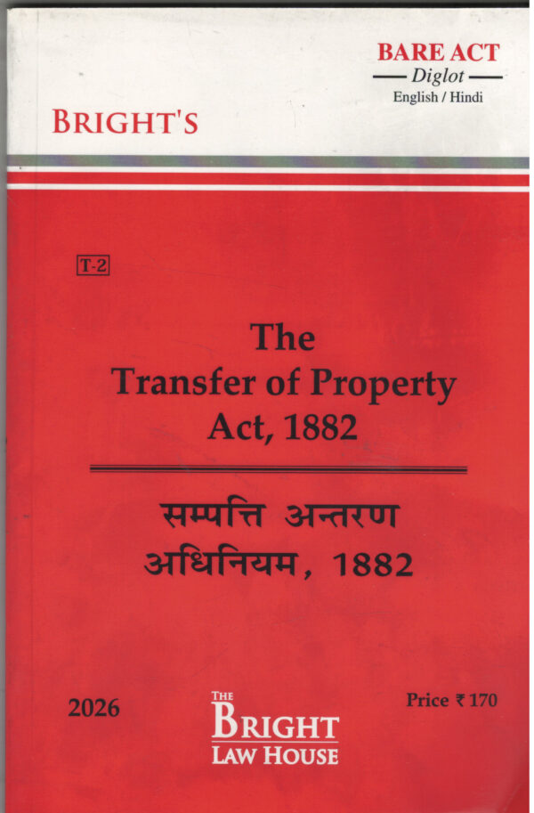 Bright's The Transfer of Property Act, 1882 Diglot Edition 2026