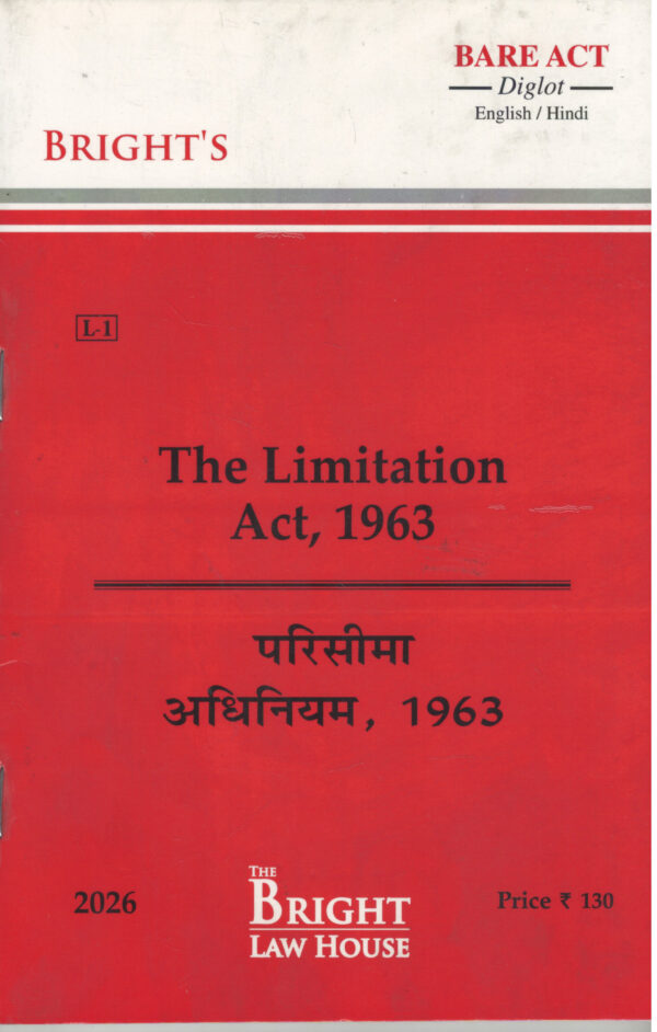 Bright's The Limitation Act, 1963 Diglot Edition 2026