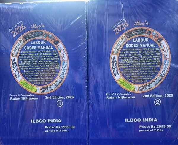 ILBCO India Labour Codes Manual Set of to 2 Vol By Rajan Nijhawan 2nd Edition - 2026