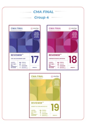 Vivitsu CMA Final Reviewer Cost And Management Audit (17) Corporate Financial Reporting (18) Indirect Tax Laws And Practice (19) COMBO Group IV 1st Edition 2026