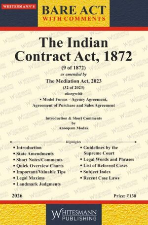 Whitesmann Bare Act With Comment the indian Contact Act 1872 Edition 2026