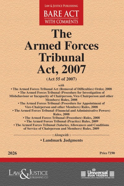The Armed Forces Tribunal Act, 2007 By Law & Justice Publishing Co. Edition 2026