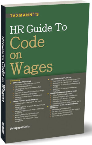 Taxmann's HR Guide To Code on Wages By Venugopal Gella Edition 2026