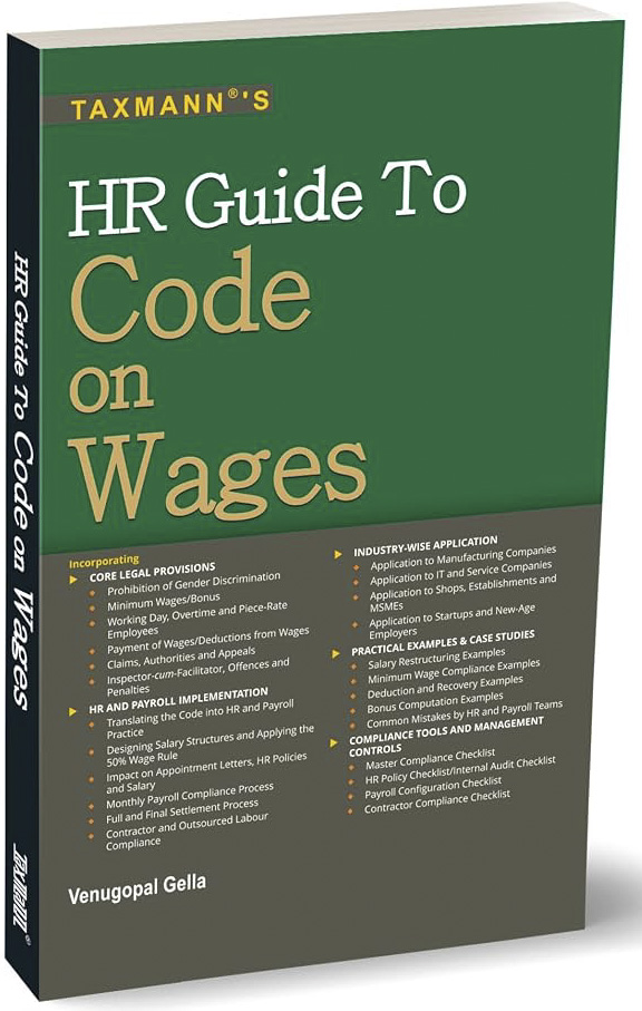 Taxmann's HR Guide To Code on Wages By Venugopal Gella Edition 2026