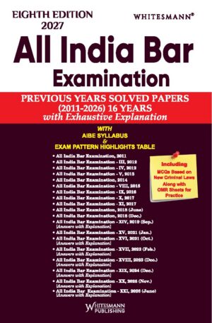 Whitesmann All India Bar Examination English Previous Years Solved Papers ( 2011-2026 ) By V.K.Takkar 8th Edition 2027