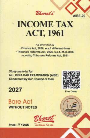 Bharat's INCOME TAX ACT, 1961 Edition 2027